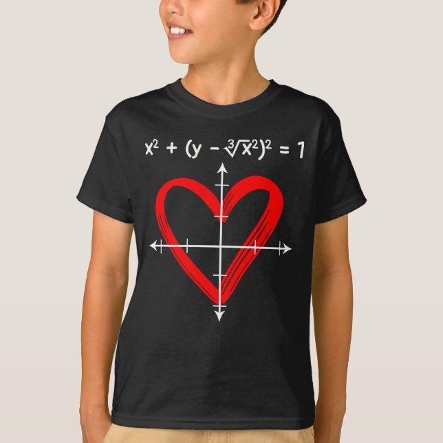 Valentines Day Love Math Equation Mathematician T-Shirt (Front)