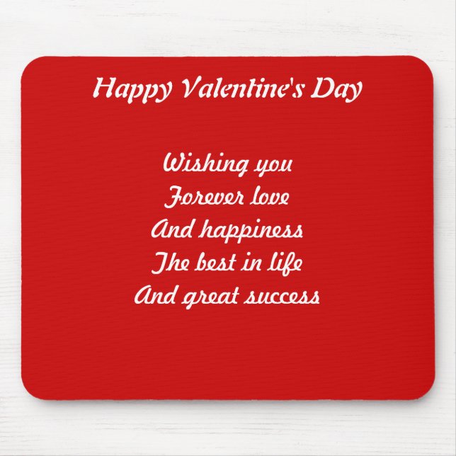 Valentine's day love mouse pad (Front)