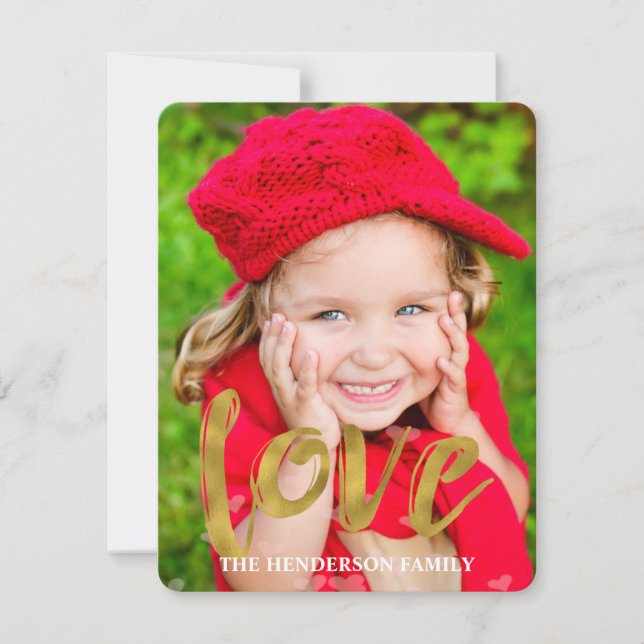 Valentine's Day Love Photo Card (Front)