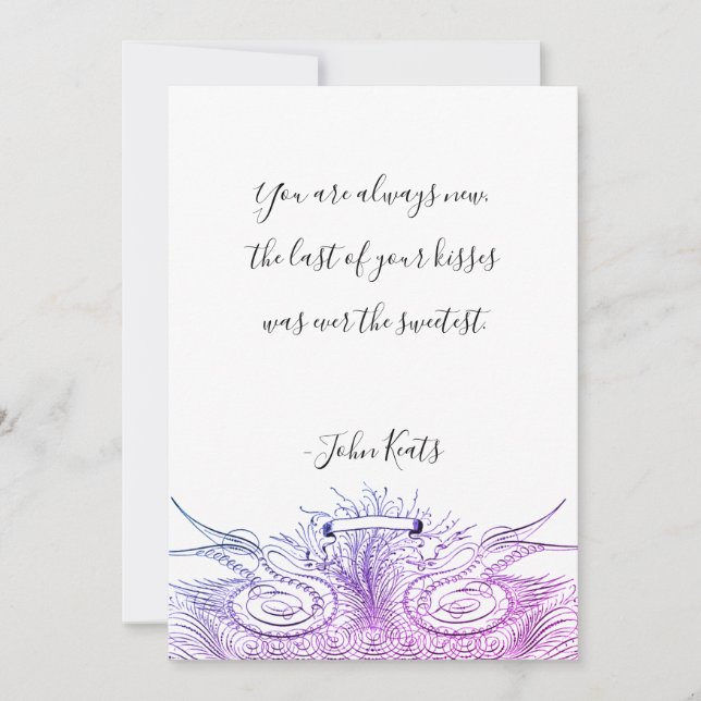 Valentines Day Love Quote Handwritten Script Holiday Card (Front)