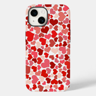 Valentines Day Love Red Hearts Case-Mate iPhone 14 Case
