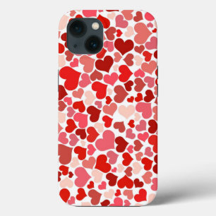 Valentines Day Love Red Hearts iPhone 13 Case