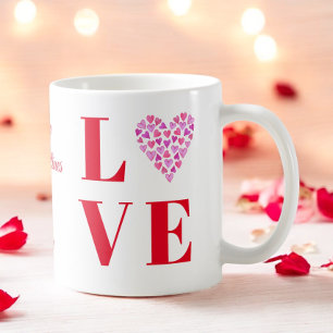 Valentines Day Love Script Couple Photo  Coffee Mug