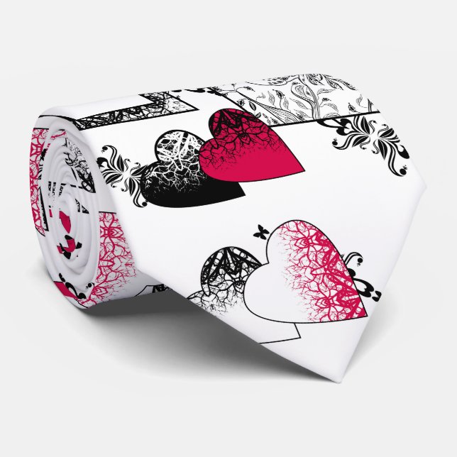 Valentine's day, love, wedding tie (Rolled)