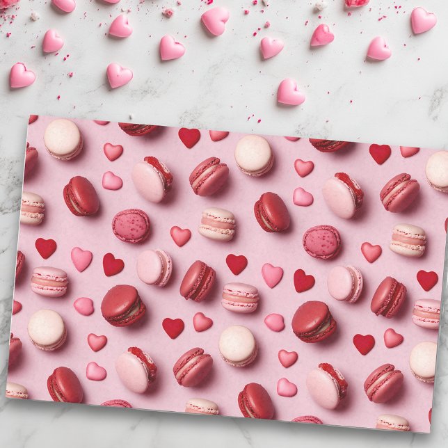 Valentine's Day Macaron Cookie Hearts  Tissue Paper (Creator Uploaded)