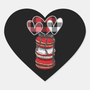 Valentine's Day Macaron Hearts Heart Sticker