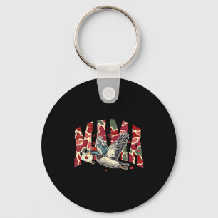 Valentines Day Mallard Camo Mama Duck Hunting Wome Key Ring