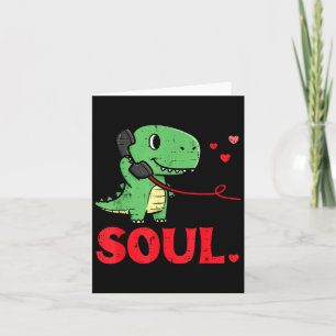 Valentines Day Matching Soulmates Soul Dino Trex C Card