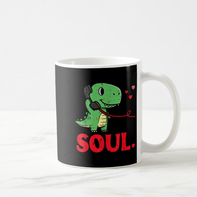 Valentines Day Matching Soulmates Soul Dino Trex C Coffee Mug (Right)