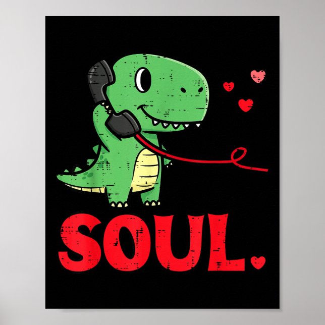 Valentines Day Matching Soulmates Soul Dino Trex C Poster (Front)