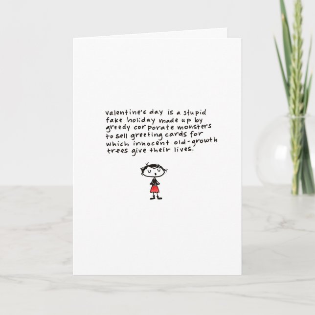 valentine's day may be stupid... holiday card (Front)