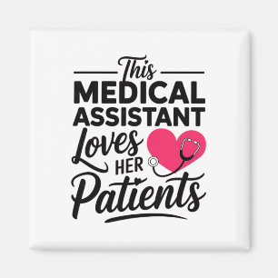 Valentine's Day Medical Istant Cma Ma Heart Women Magnet