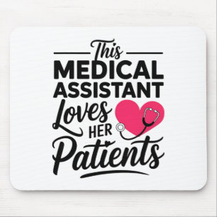Valentine's Day Medical Istant Cma Ma Heart Women Mouse Pad
