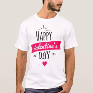 Valentine's Day men white T-shirt