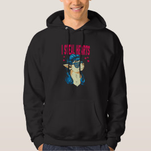 Valentine's Day Message Of Love Chihuahua Pink Hea Hoodie
