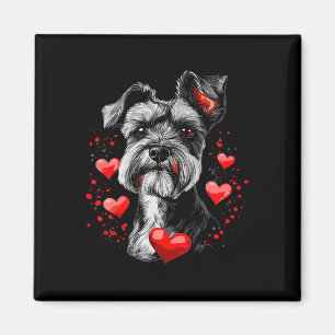 Valentine's Day Miniature Schnauzer Magnet