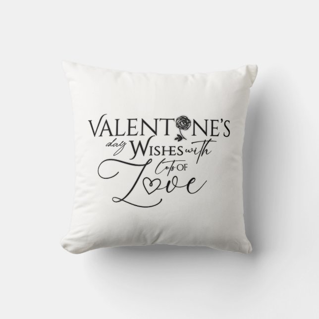 Valentine's day Minimalist Lettering Cushion (Front)