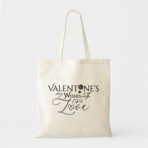 Valentine's day Minimalist Lettering Tote Bag