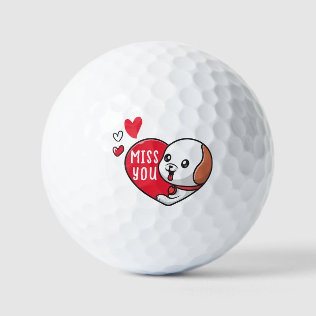 Valentine's Day, Miss you Golf Balls (Front)