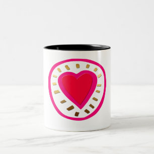 Valentine's Day - Modern Pink Heart 1W Mug
