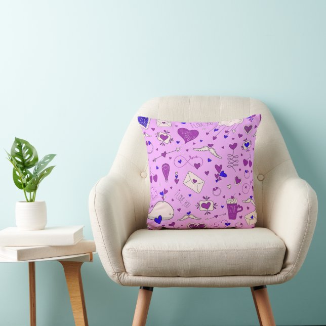 Valentine's Day Motifs - Seamless Pattern 2 Cushion (Chair)