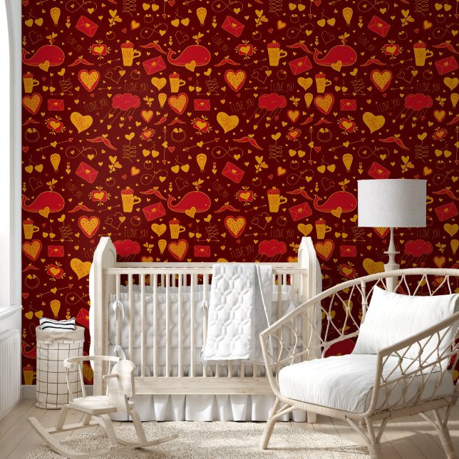 Valentine's Day Motifs - Seamless Pattern 3 Wallpaper (Kids)