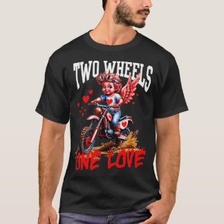 Valentines Day Motocross Lovers Funny Cupid Bike R T-Shirt