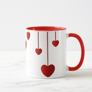 Valentine's Day Mug with hearts