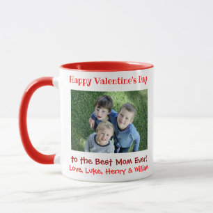 Valentines Day Mum Best Ever Cute Kids Photo Mug