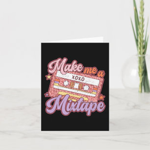 Valentines Day Music Retro Groovy Make Me A Mixtap Card