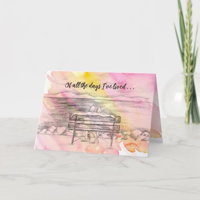 Valentine's Day My Best Days With You Couple Love Card (Front)