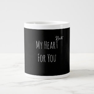 Valentine's Day, My Heart Beats for You  Large Coffee Mug