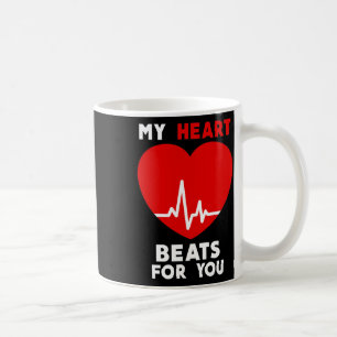 Valentines Day My Heart Beats For You Matching Cou Coffee Mug