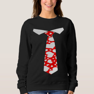 Valentines Day Neck Tie Heart Youth Kids Boys Men Sweatshirt