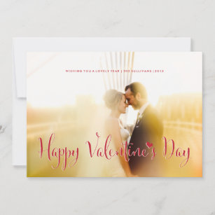 Valentine's Day Newly Weds Photo Card Die Cut