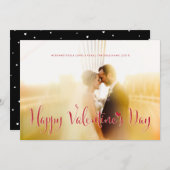 Valentine's Day Newly Weds Photo Card Die Cut (Front/Back)
