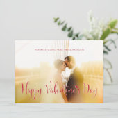 Valentine's Day Newly Weds Photo Card Die Cut (Standing Front)