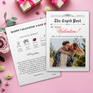 Valentines Day Newspaper Timeline Our Love Story Invitation