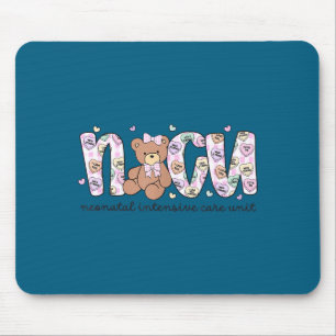 Valentines day nicu nurse cute bear neonatal icu mouse pad