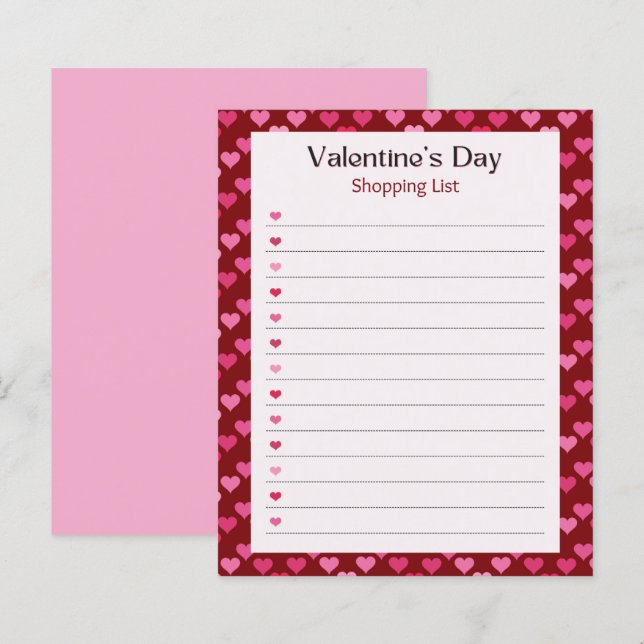 Valentine's Day Notepad (Front/Back)