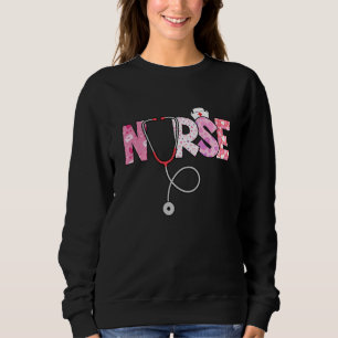 Valentines Day Nurse Heart Nursing Scrub Top RN Wo