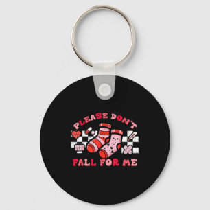Valentines Day Nurse Socks Dont Fall For Me Scrub Key Ring