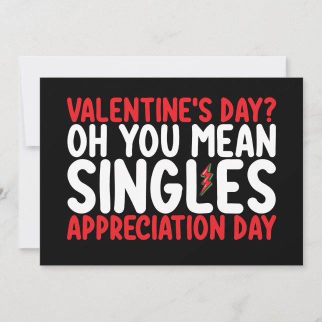 Valentine's Day Oh You Mean Singles Appreciation Invitation (Front)