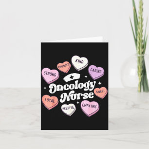 Valentines Day Oncology Nurse Cancer Suprt Groovy  Card