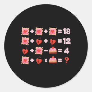 Valentines Day Order Of Operations Valentines Math Classic Round Sticker