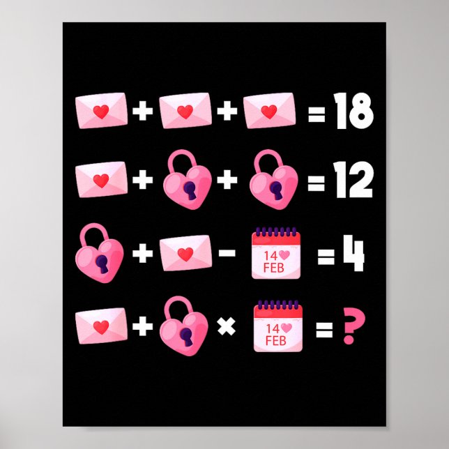 Valentines Day Order Of Operations Valentines Math Poster (Front)