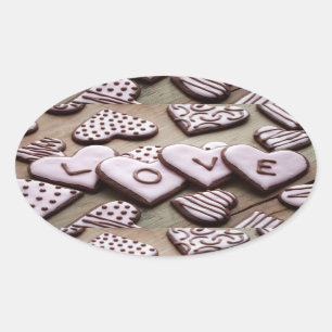 Valentine's Day Oval Sticker