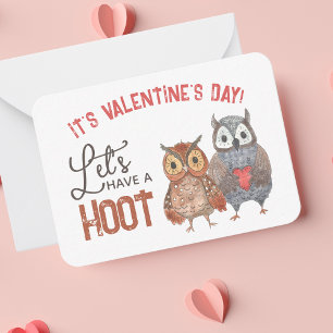 Valentine's Day Owls Classroom Valentine Card