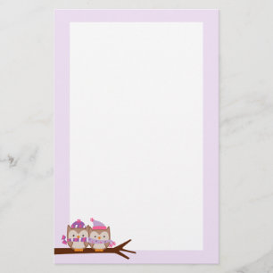 Valentines Day Owls Stationery