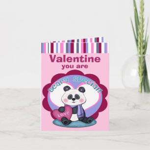 Valentine's Day Panda Bear Greeting Card